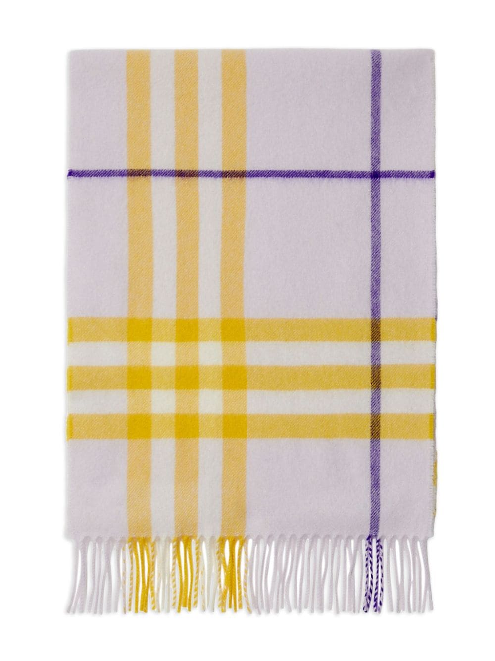 Burberry checked fringed - edge cashmere scarf - mondo moda griffe