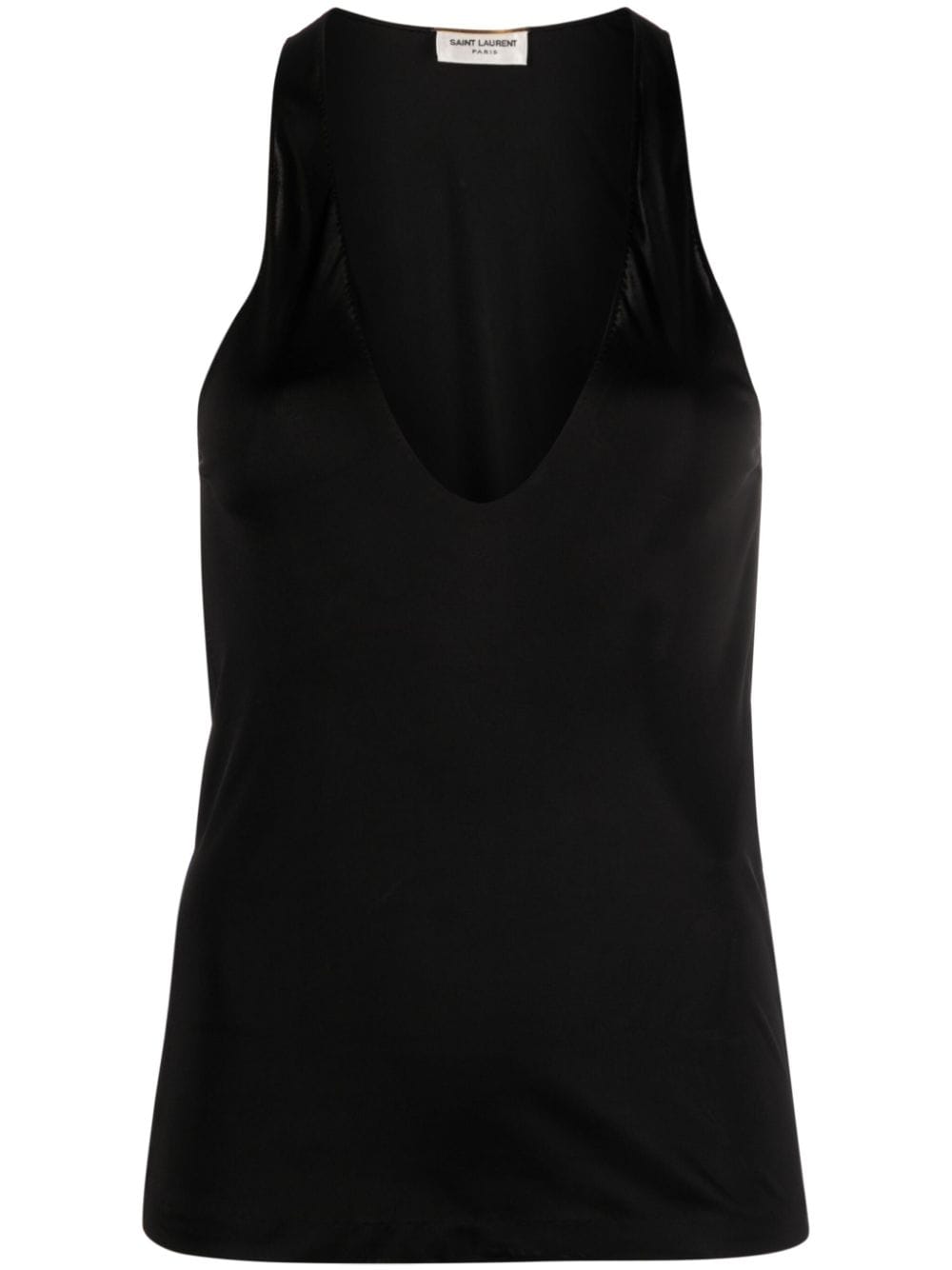 Saint Laurent plunging satin tank top - mondo moda griffe