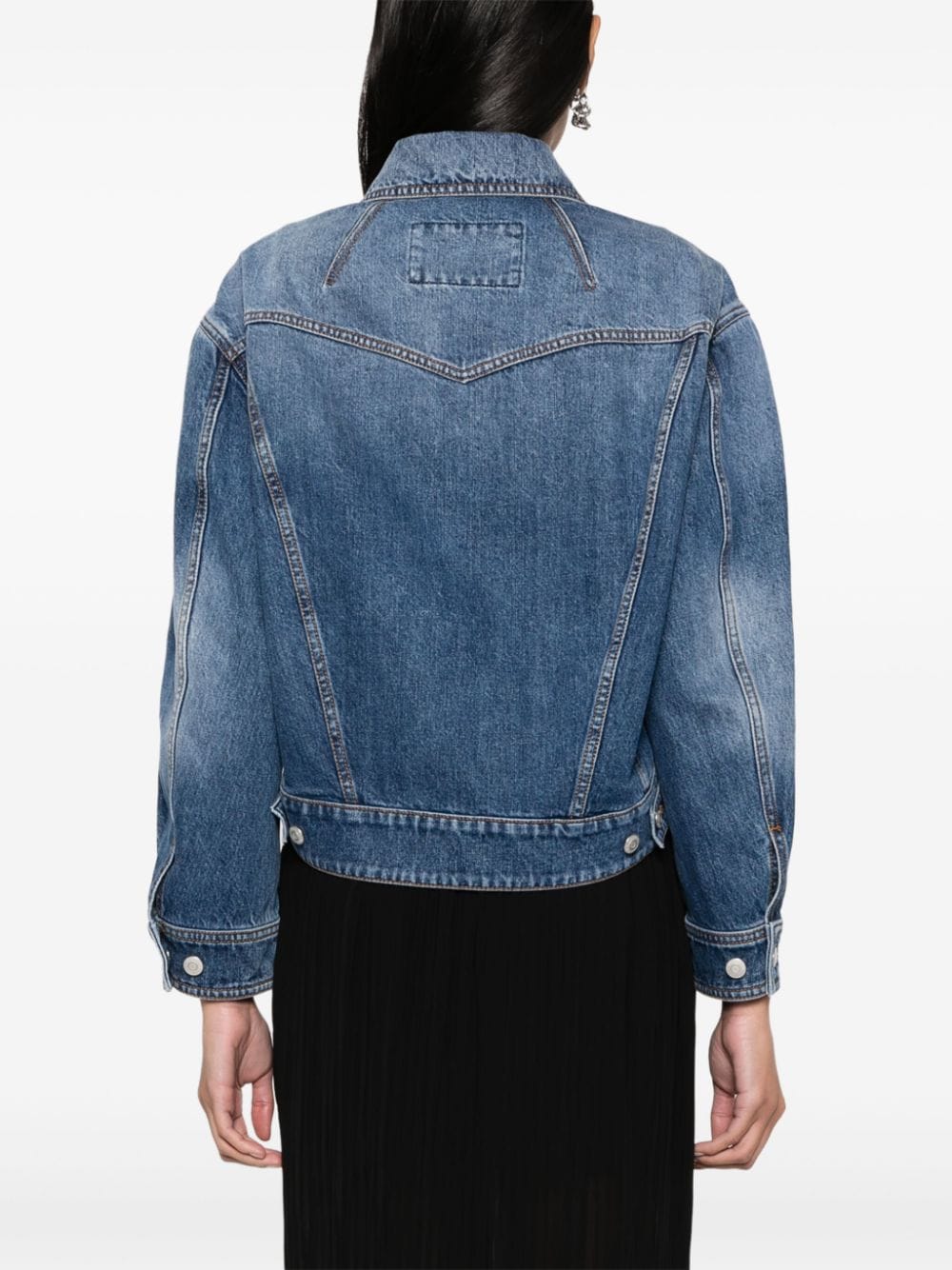 Alexander McQueen Cropped denim jacket - mondo moda griffe