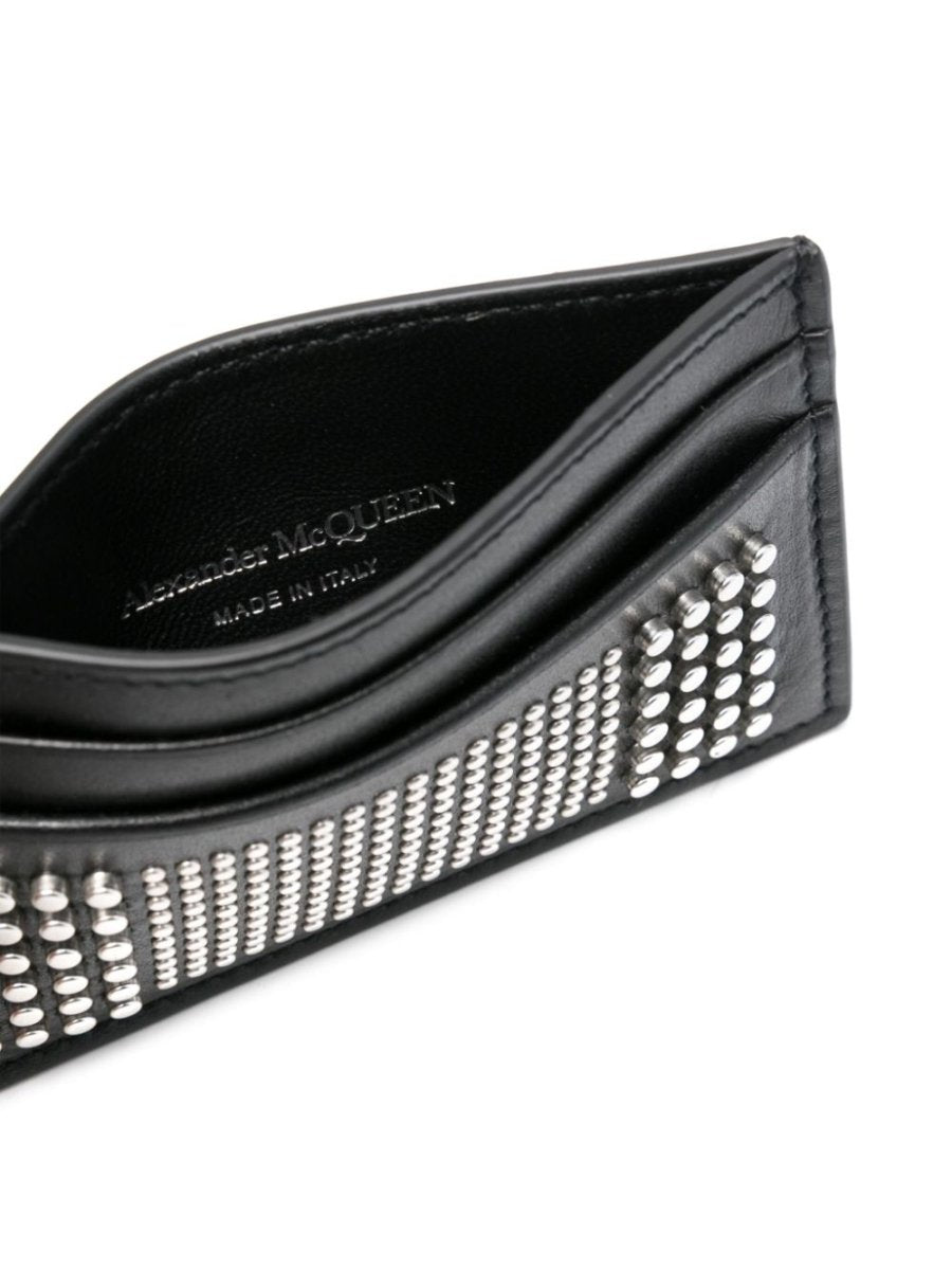 Alexander McQueen Studded leather card case - mondo moda griffe