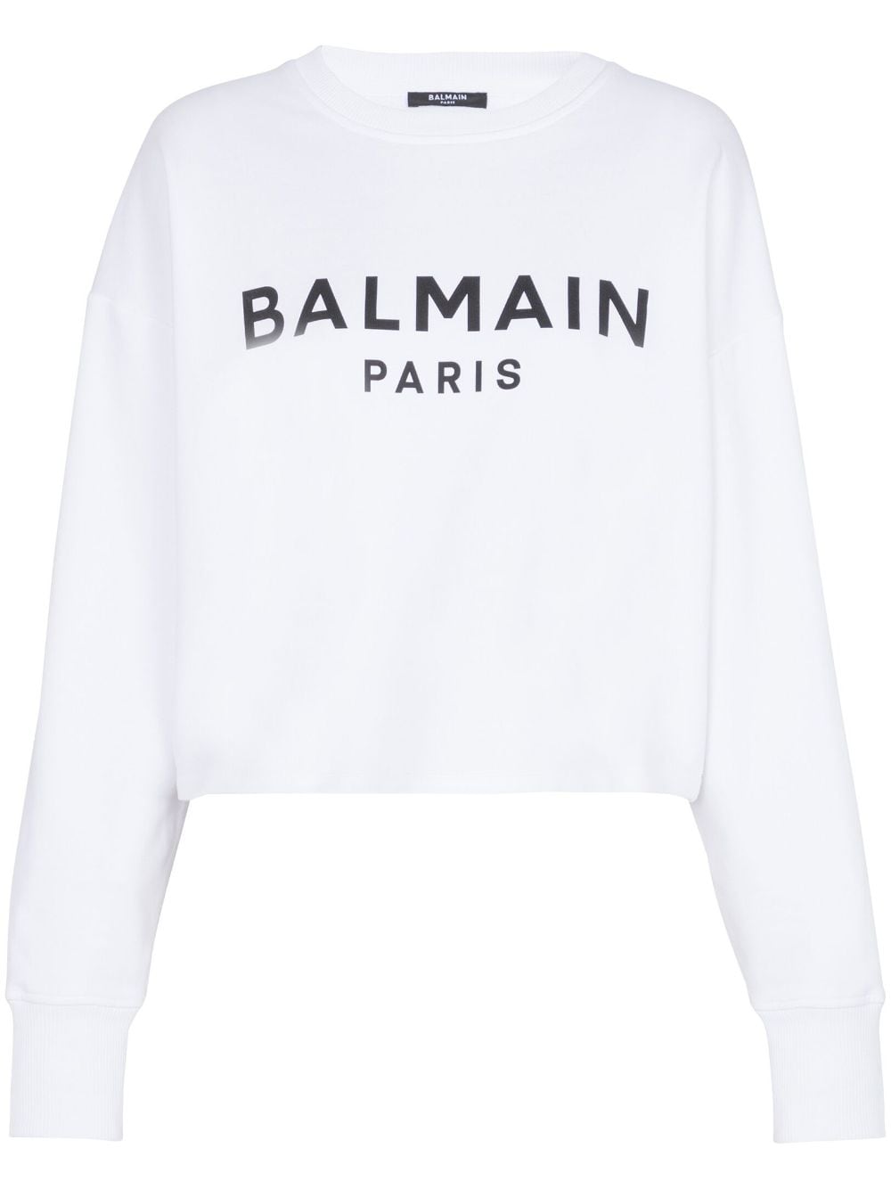 Balmain Logo - print cotton sweatshirt - mondo moda griffe