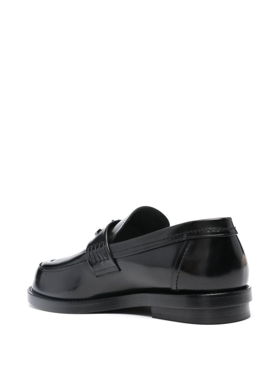 Alexander McQueen logo - plaque Leather Loafers - mondo moda griffe