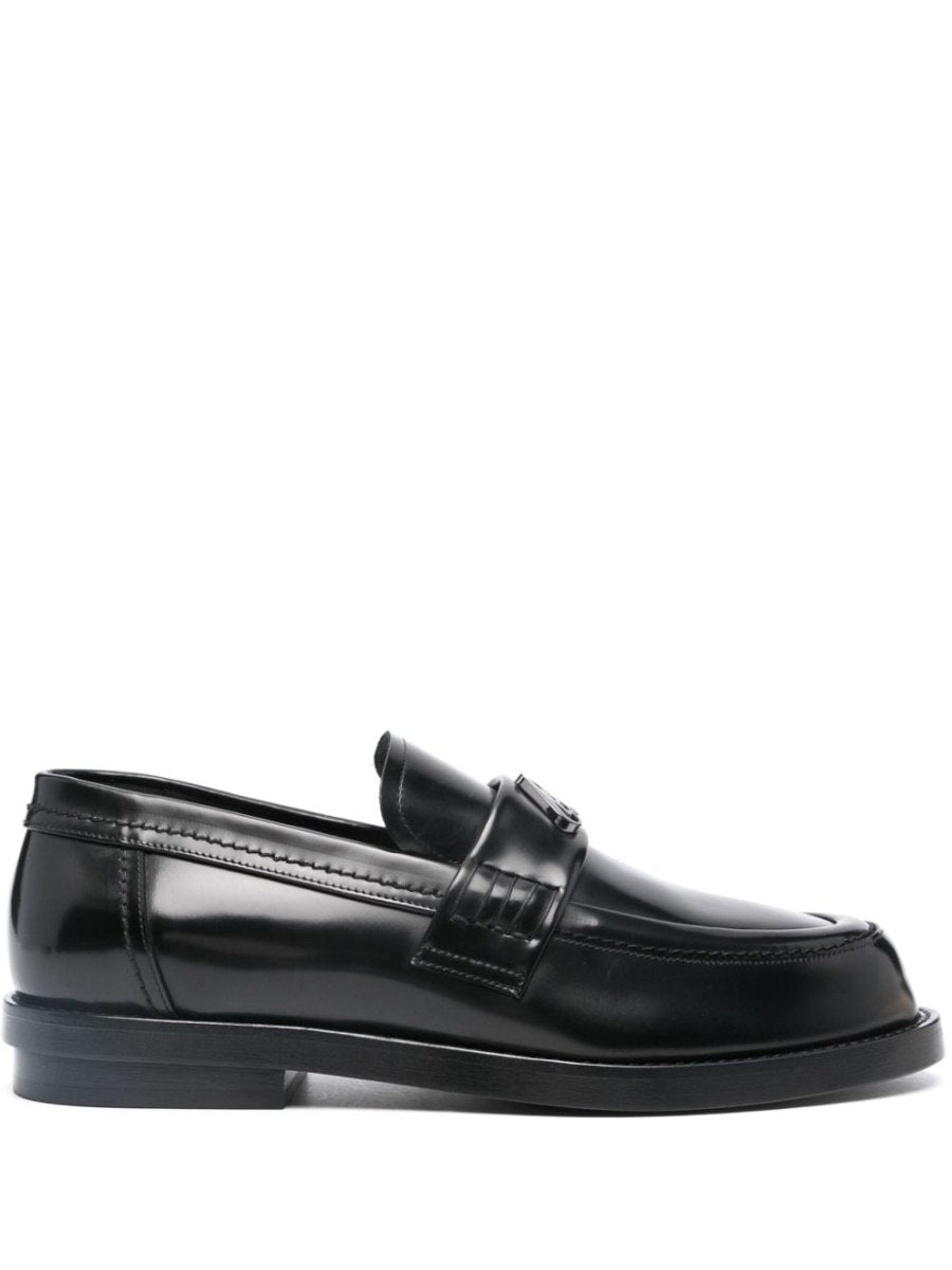 Alexander McQueen logo - plaque Leather Loafers - mondo moda griffe