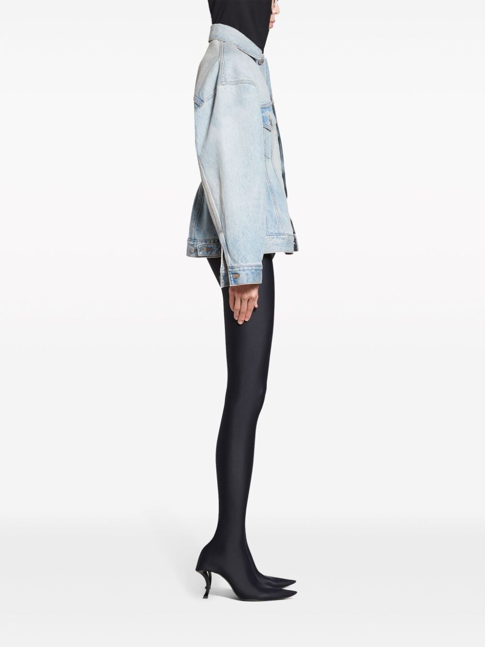 Balenciaga Hourglass silhouette denim jacket - mondo moda griffe