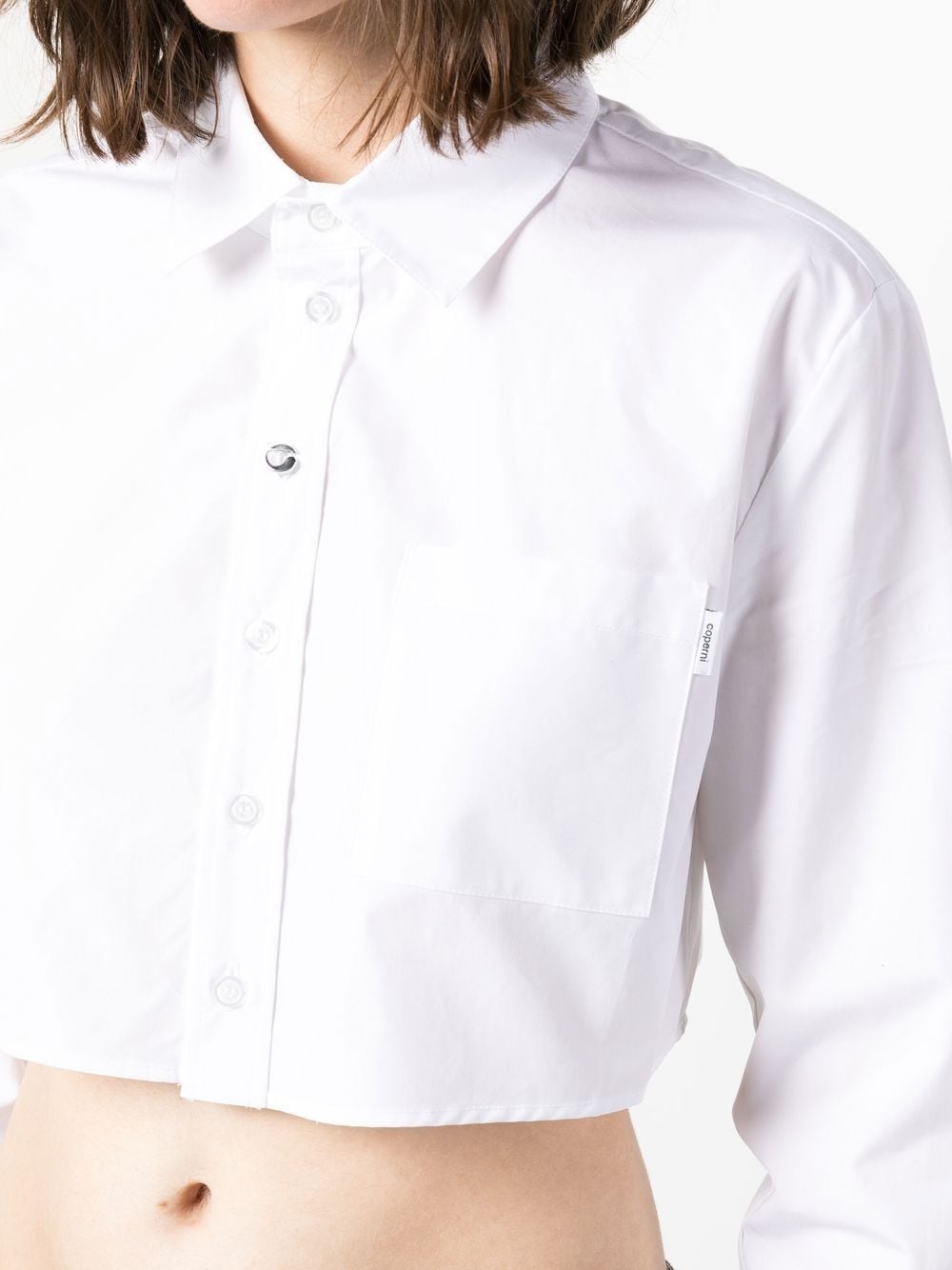 Coperni Cropped cotton shirt - mondo moda griffe