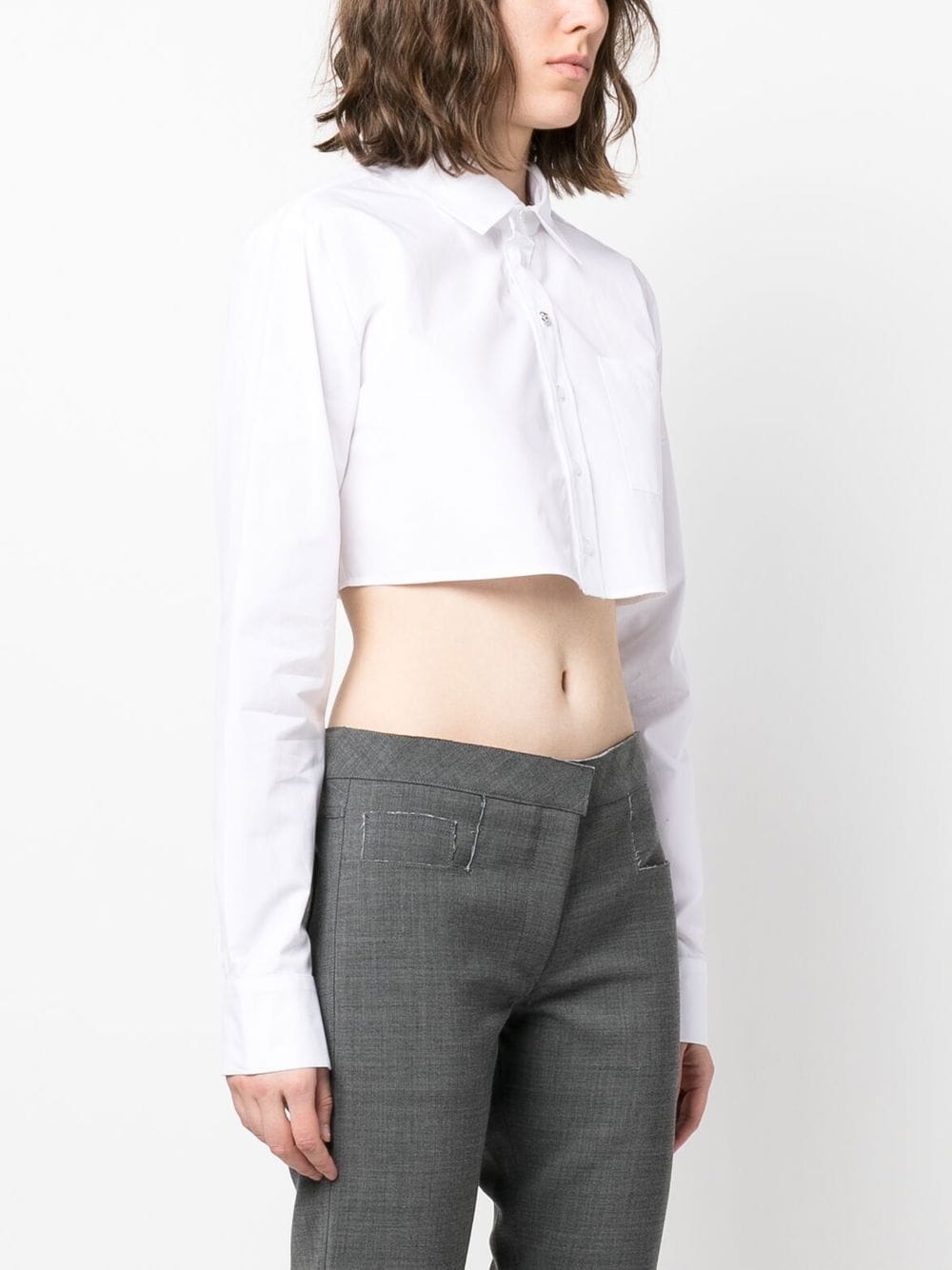 Coperni Cropped cotton shirt - mondo moda griffe