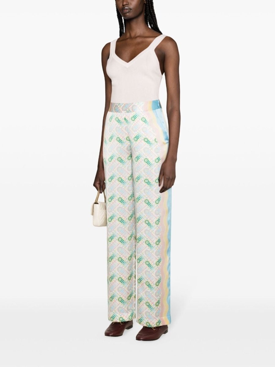 Casablanca Trousers White - mondo moda griffe