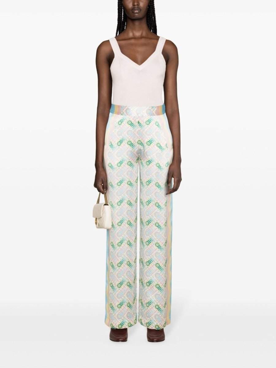 Casablanca Trousers White - mondo moda griffe