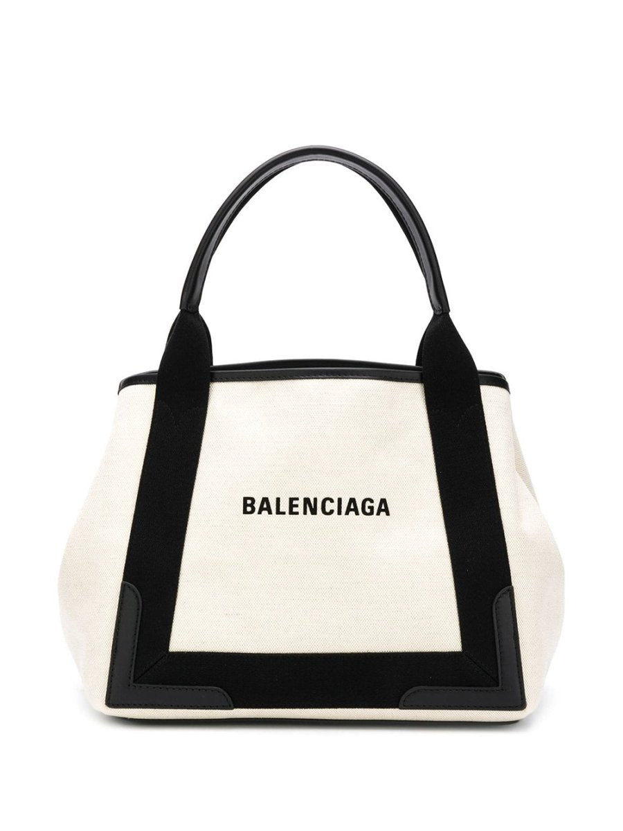 Balenciaga canvas tote with removable pouch - mondo moda griffe