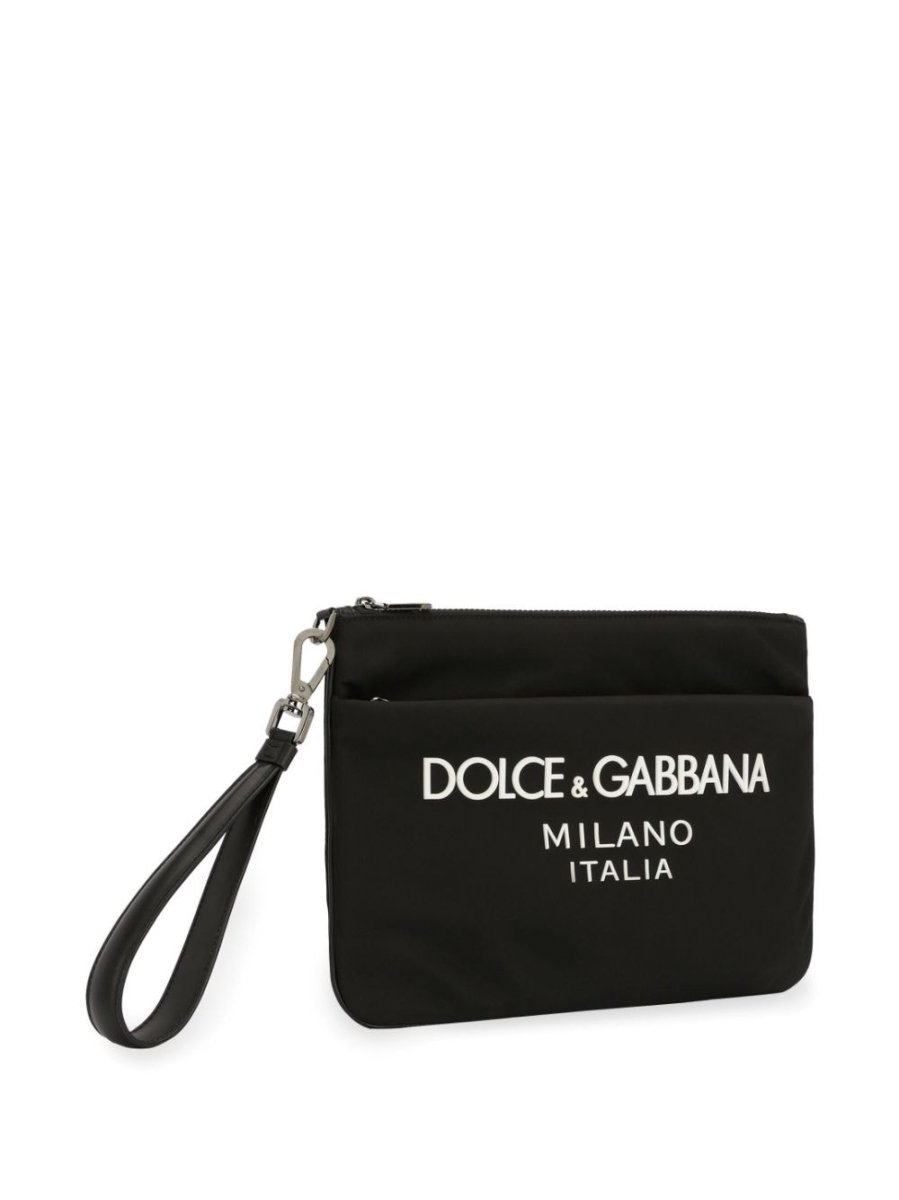 Dolce & Gabbana Nylon pouch with rubberized logo - mondo moda griffe