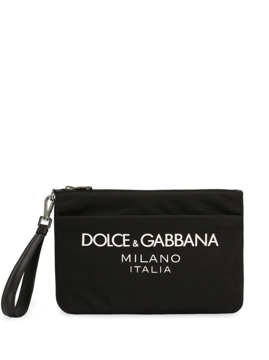 Dolce & Gabbana Nylon pouch with rubberized logo - mondo moda griffe