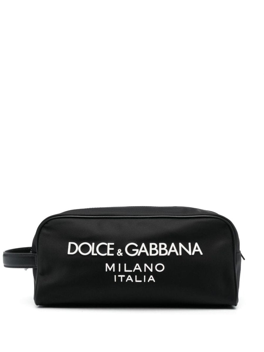 Dolce & Gabbana Nylon toiletry bag with rubberized logo - mondo moda griffe