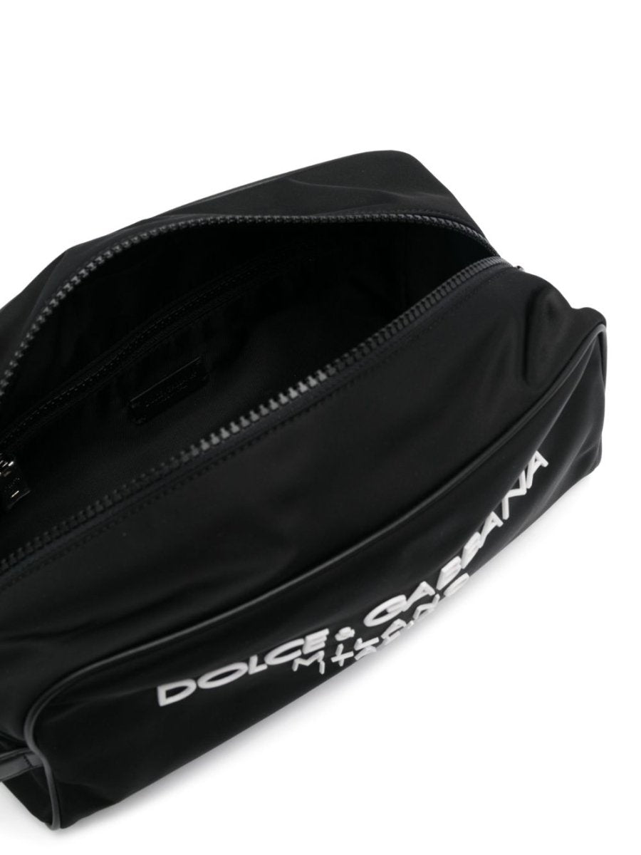 Dolce & Gabbana Nylon toiletry bag with rubberized logo - mondo moda griffe