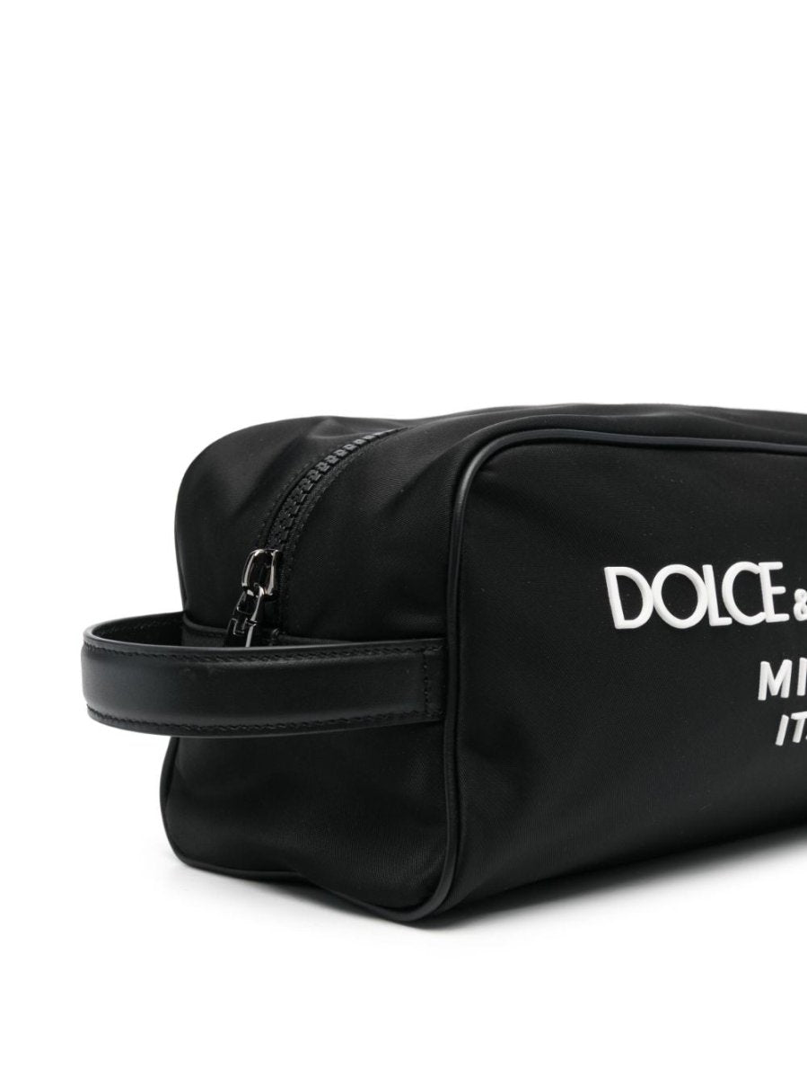 Dolce & Gabbana Nylon toiletry bag with rubberized logo - mondo moda griffe