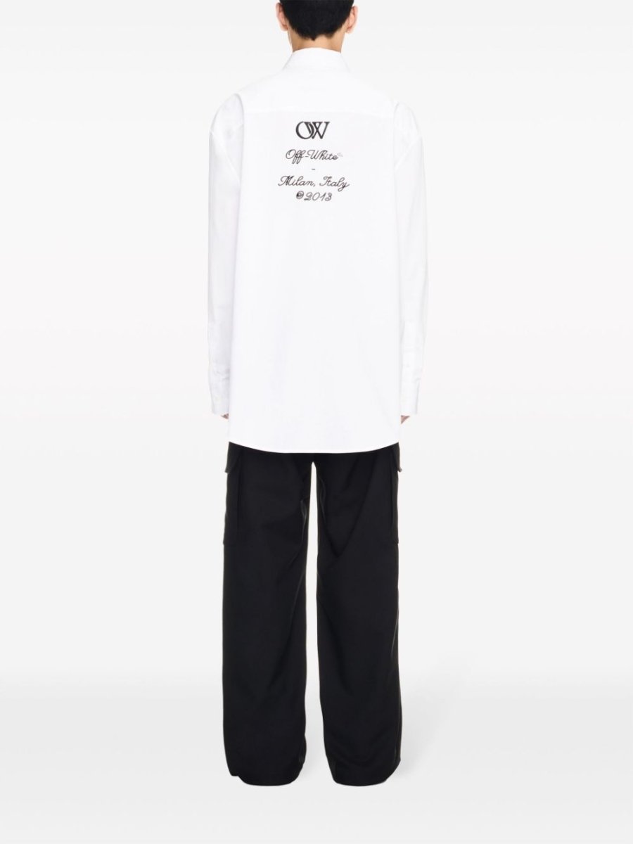 Off White Shirt with embroidery - mondo moda griffe