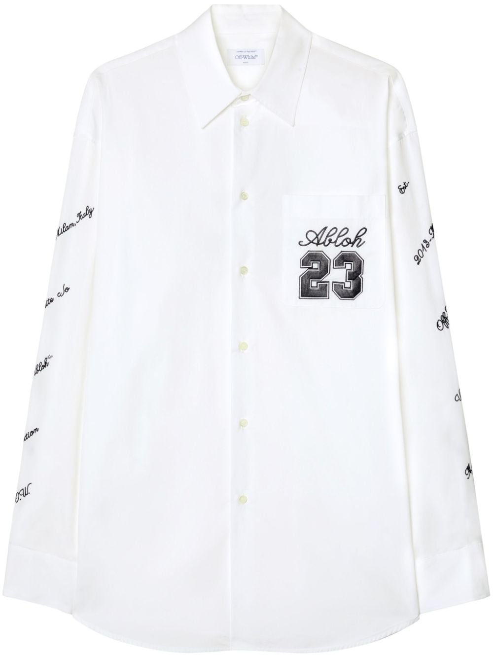 Off White Shirt with embroidery - mondo moda griffe
