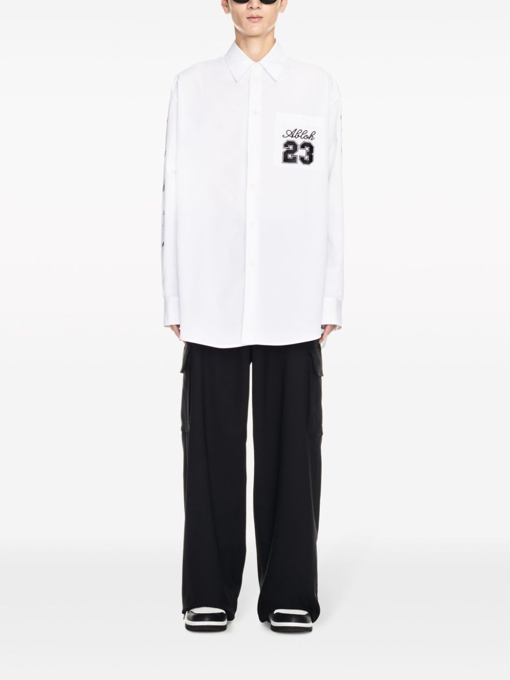 Off White Shirt with embroidery - mondo moda griffe