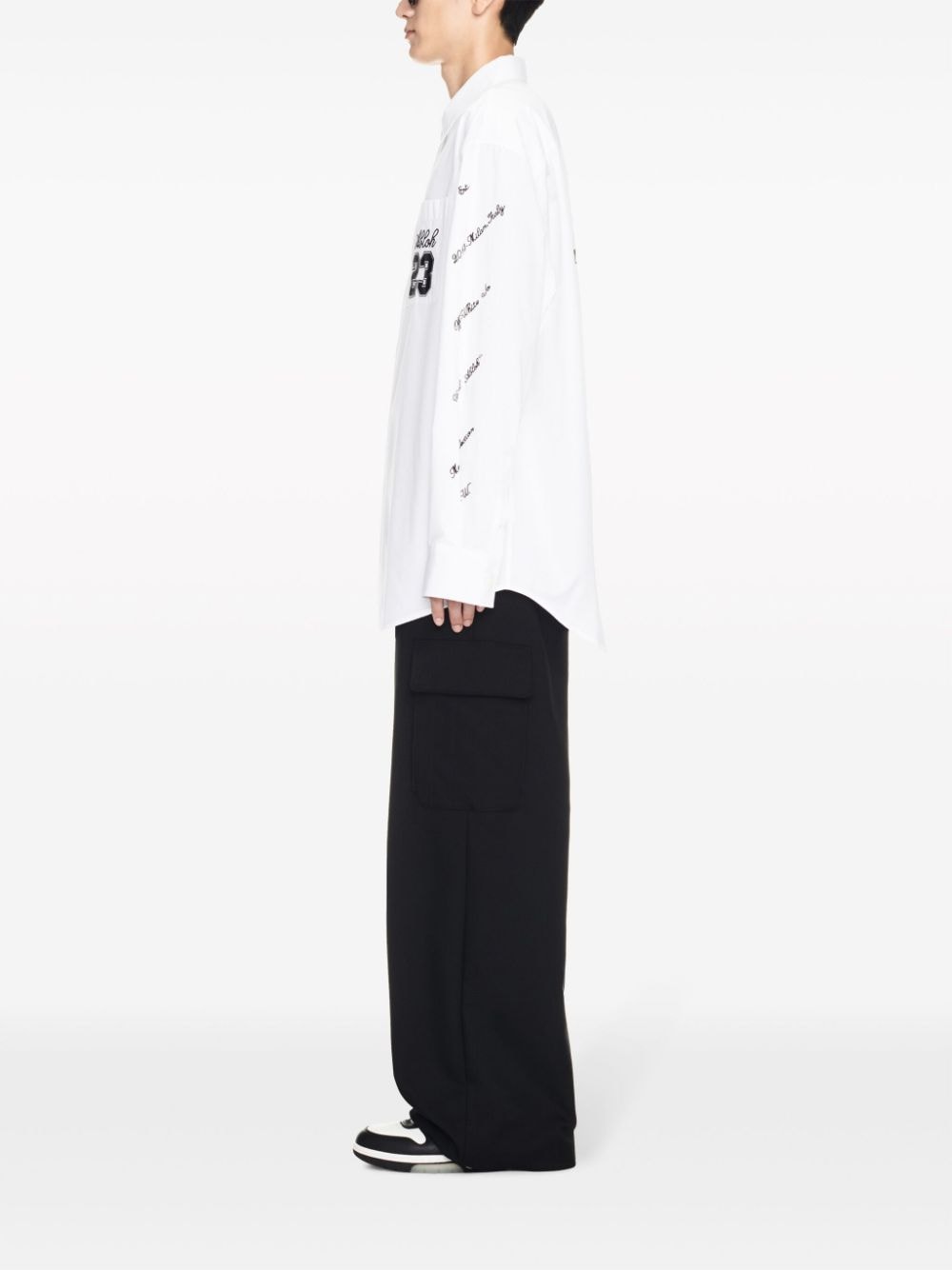 Off White Shirt with embroidery - mondo moda griffe