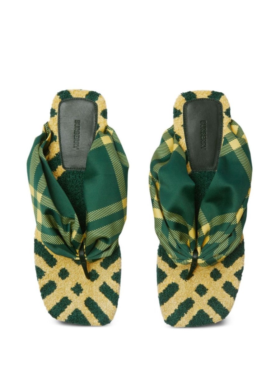 Burberry check pool flat slides - mondo moda griffe