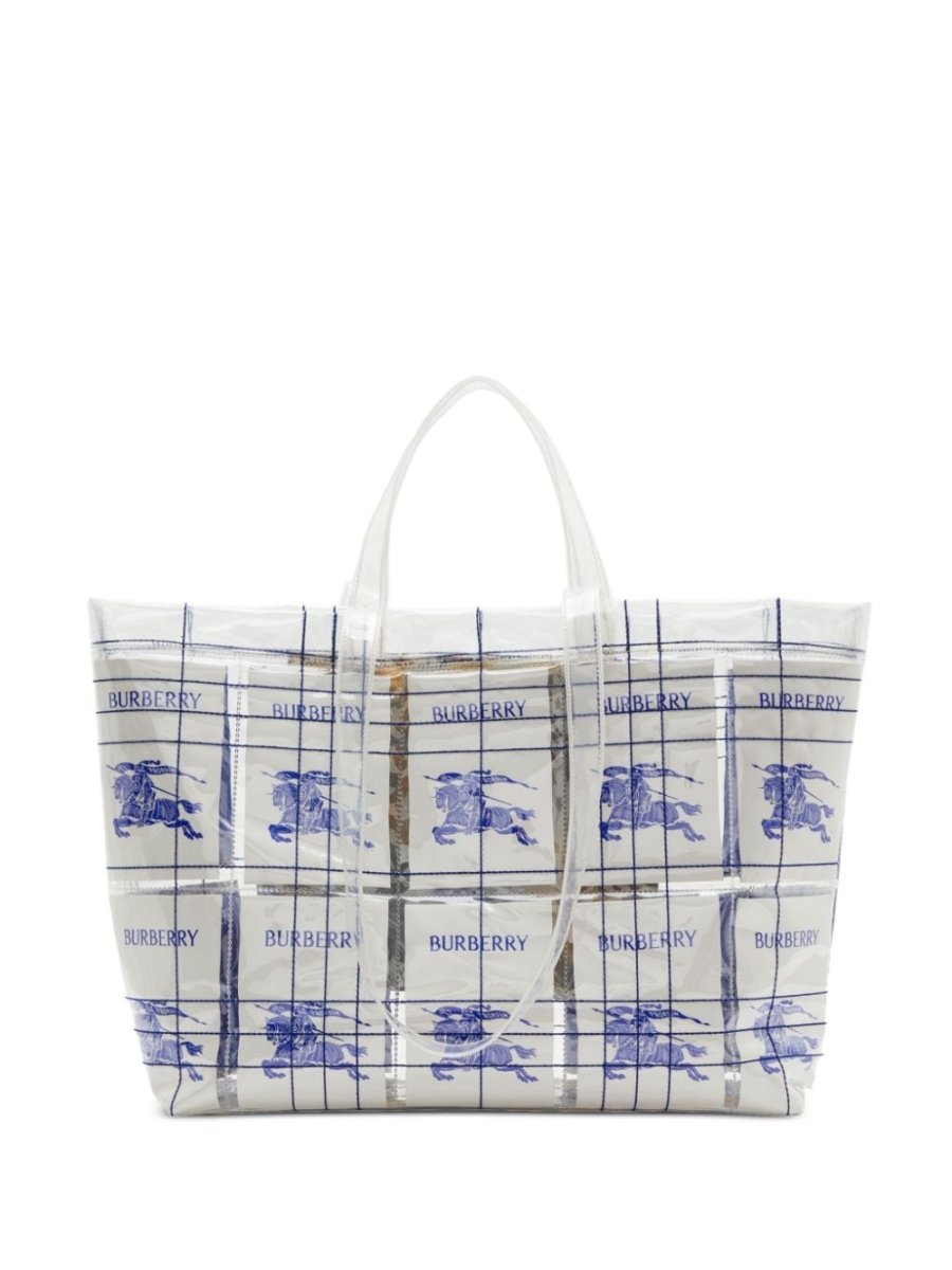 Burberry EKD logo - tag Transparent Tote Bag - mondo moda griffe