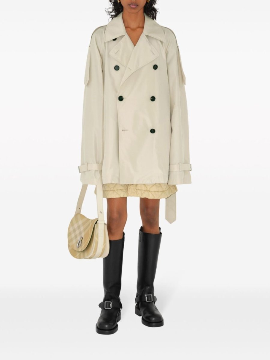 Burberry Short silk trench coat - mondo moda griffe