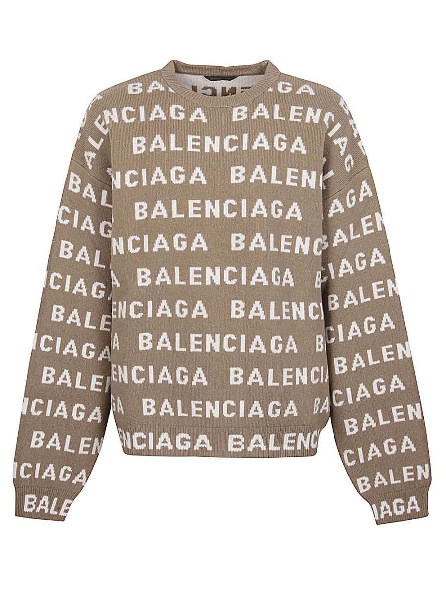 Balenciaga Intarsia Logo Sweater - mondo moda griffe