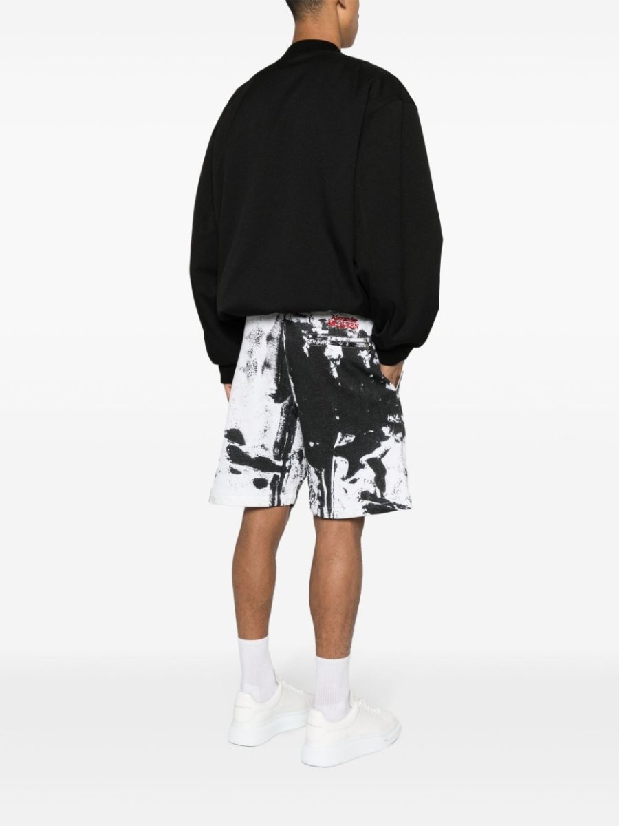 Alexander McQueen paint - splatter cotton shorts - mondo moda griffe