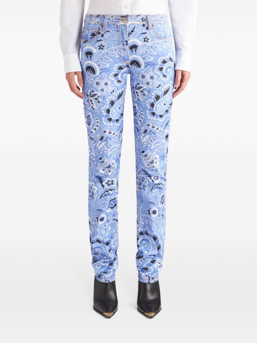 Etro Bandana - print skinny jeans - mondo moda griffe