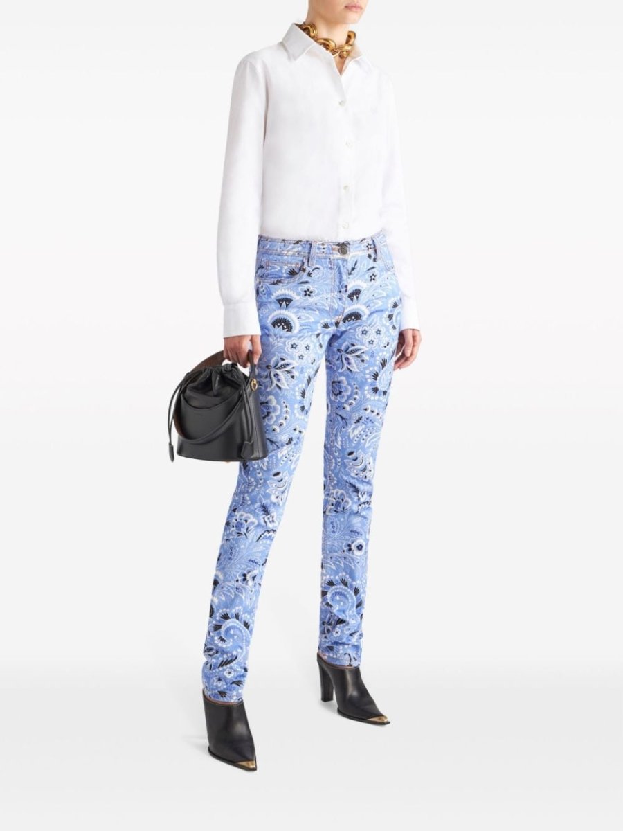 Etro Bandana - print skinny jeans - mondo moda griffe