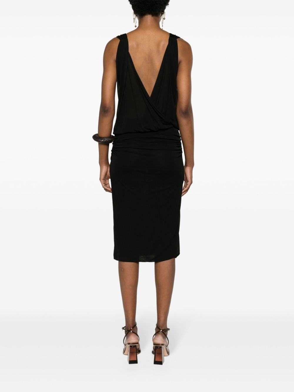 Saint Laurent V - necked mini dress - mondo moda griffe