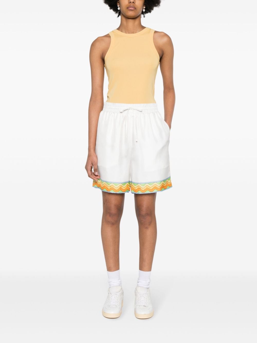 Casablanca Shorts White - mondo moda griffe