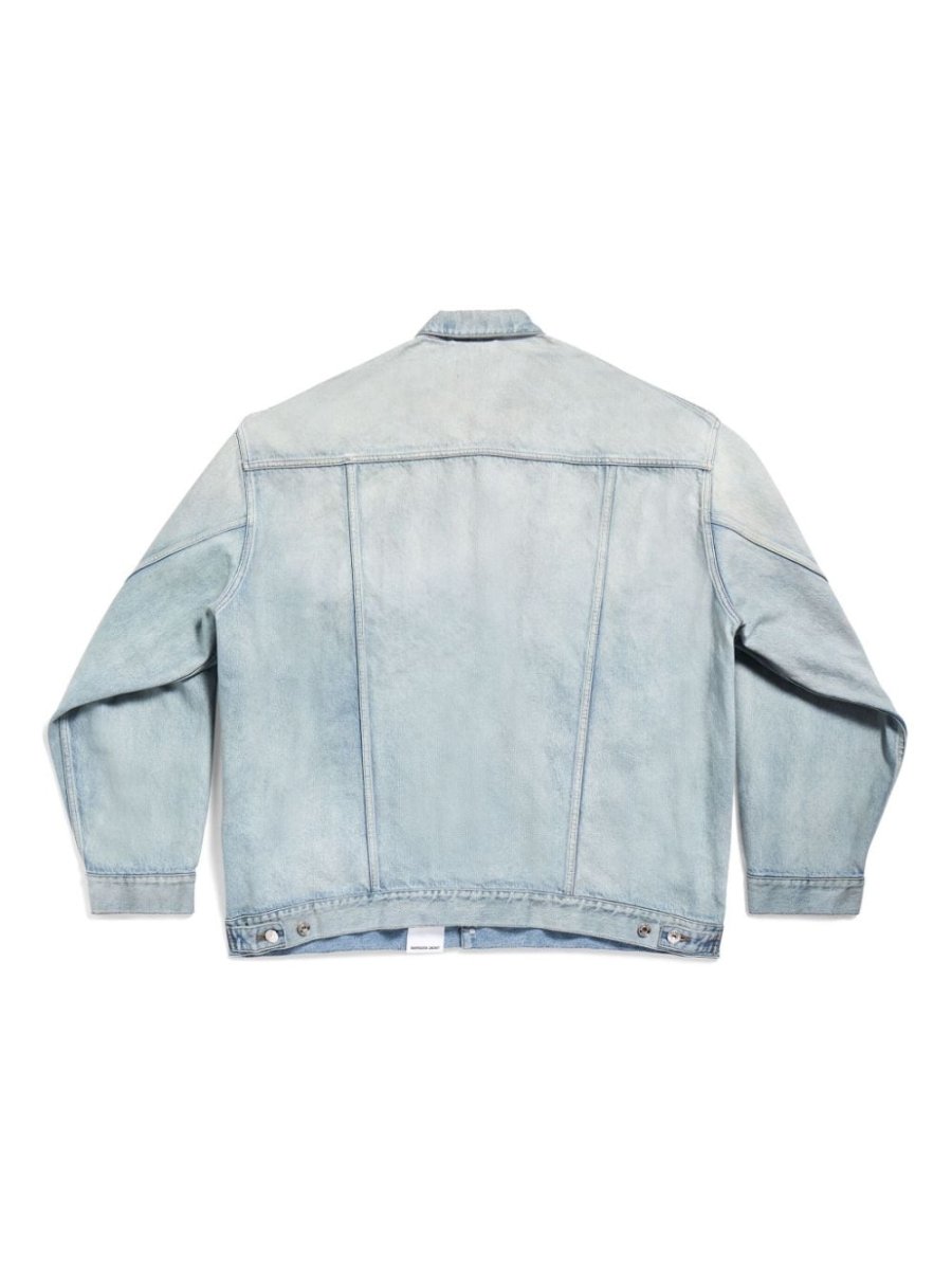 Balenciaga Denim jacket with flap pockets and drop shoulder - mondo moda griffe