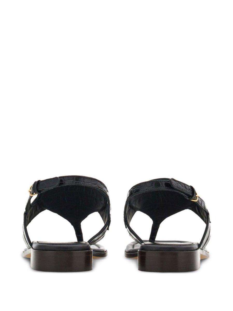 Ferragamo Gancini - buckle Leather Sandals - mondo moda griffe