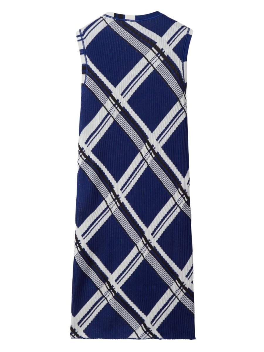 Burberry check - print silk dress - mondo moda griffe