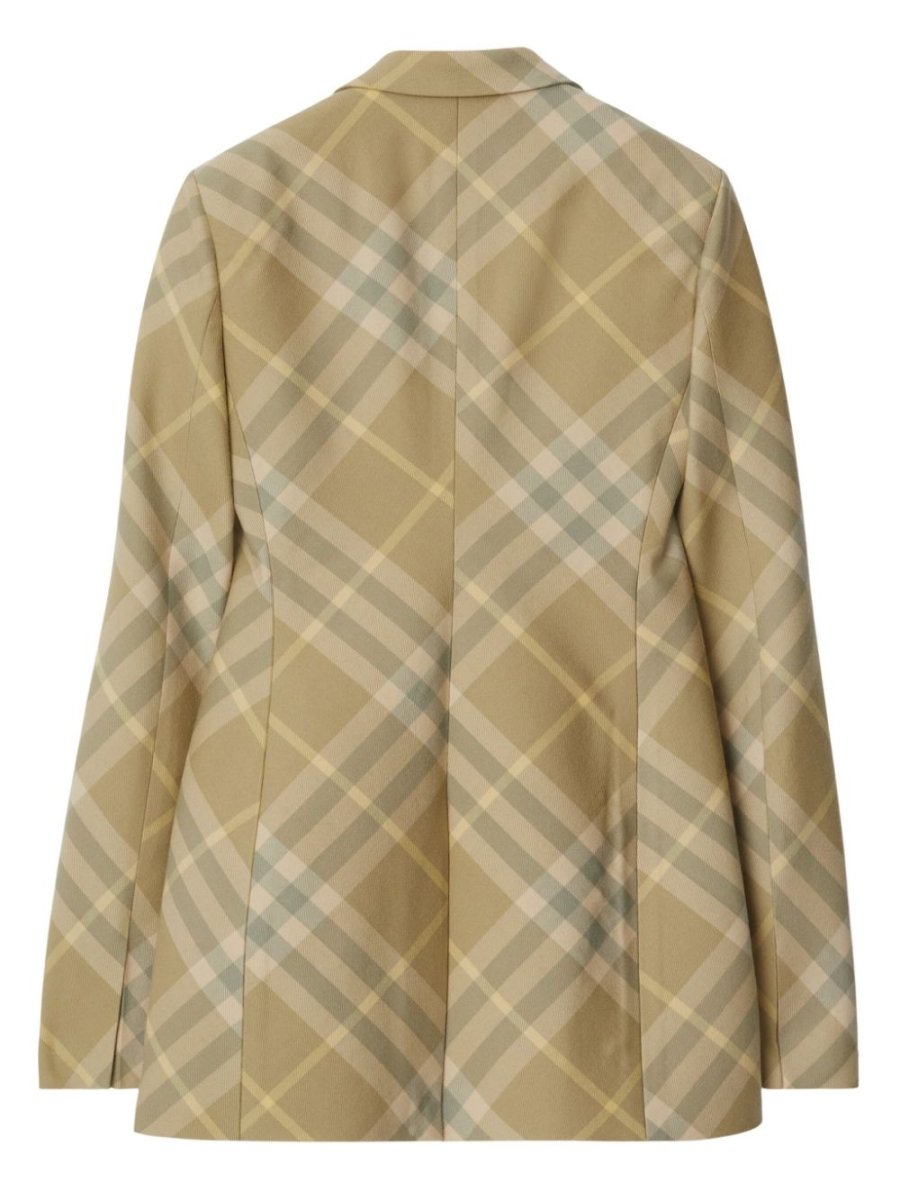 Burberry checked tailored single - breasted blazer - mondo moda griffe