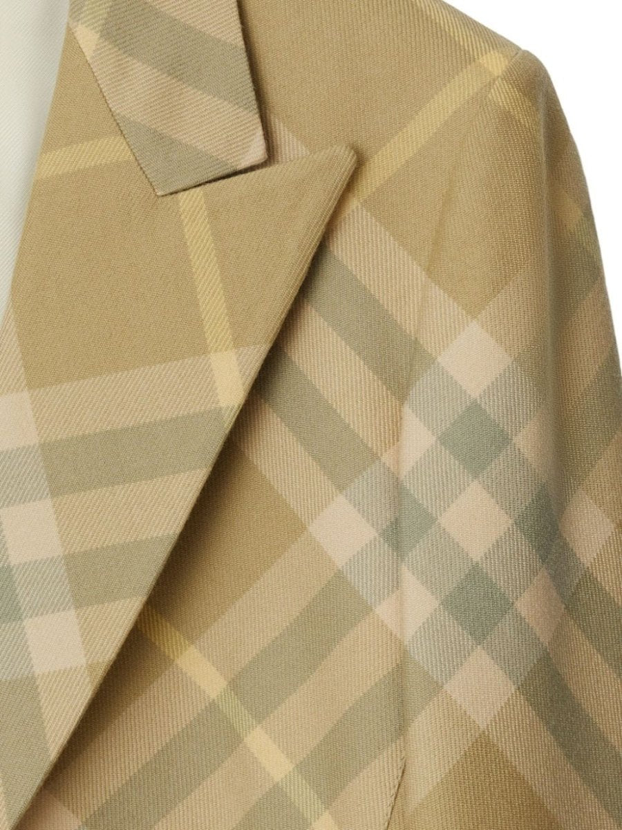 Burberry checked tailored single - breasted blazer - mondo moda griffe