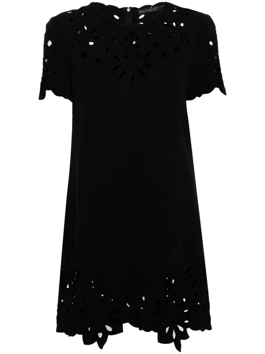 Ermanno Scervino Embroidered cotton short dress - mondo moda griffe