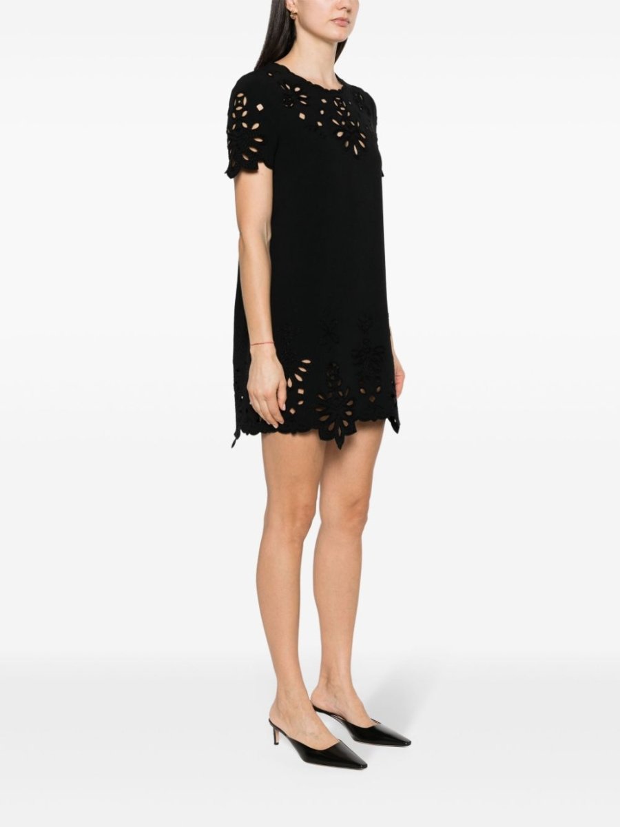 Ermanno Scervino Embroidered cotton short dress - mondo moda griffe