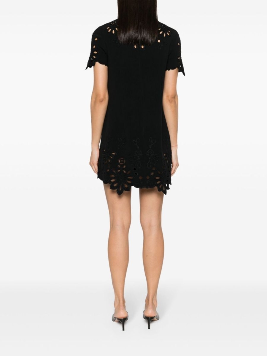 Ermanno Scervino Embroidered cotton short dress - mondo moda griffe