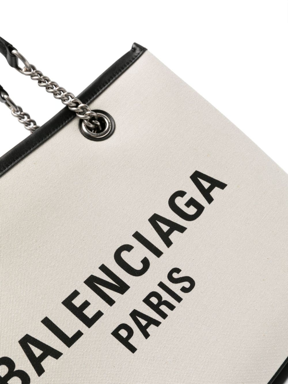 Balenciaga Logo Print Canvas Tote Bag - mondo moda griffe