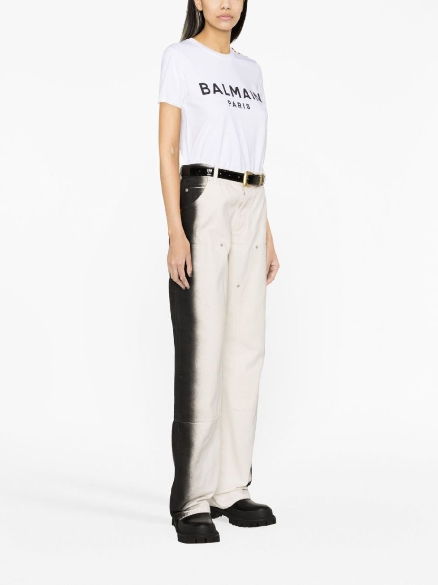 Balmain T-shirt with Balmain Paris print - mondo moda griffe