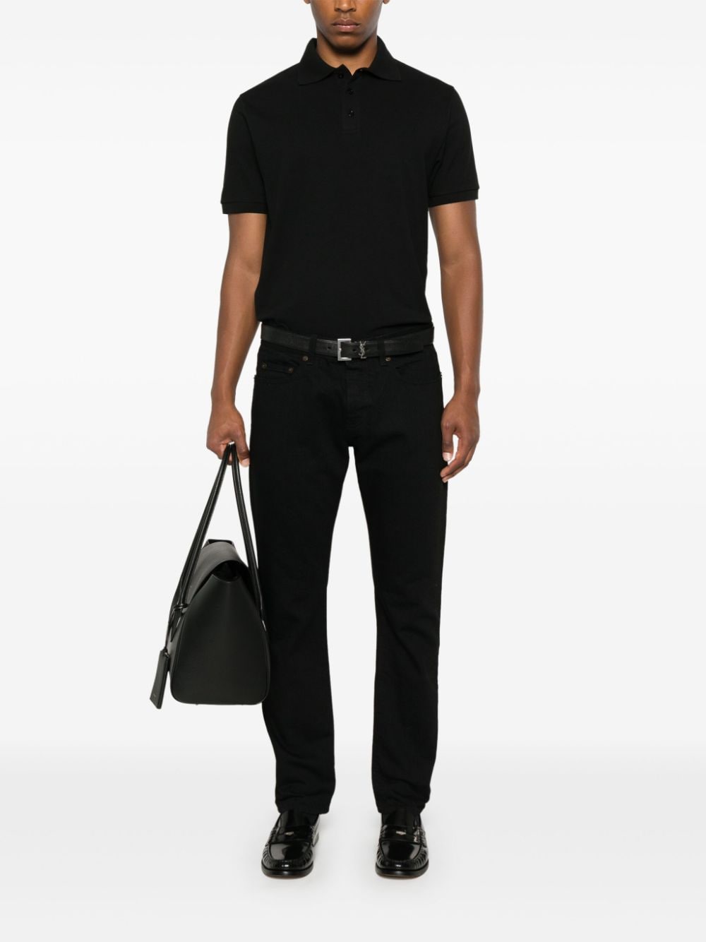Saint Laurent Piquet cotton polo shirt - mondo moda griffe