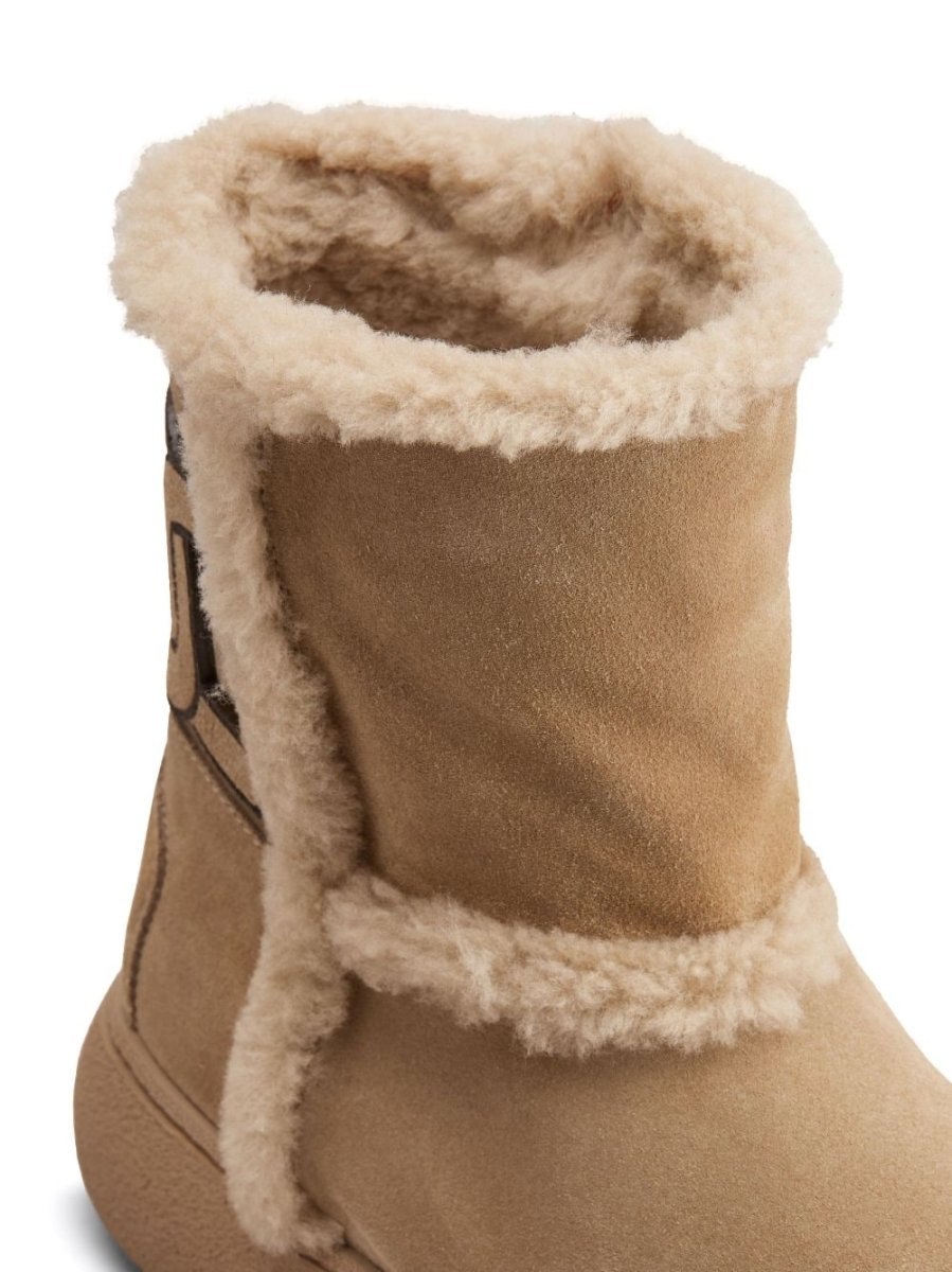 Tod's Kate suede and shearling ankle boots - mondo moda griffe
