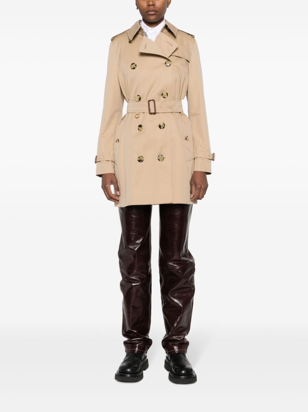 Burberry Short Kensington Heritage cotton trench coat - mondo moda griffe