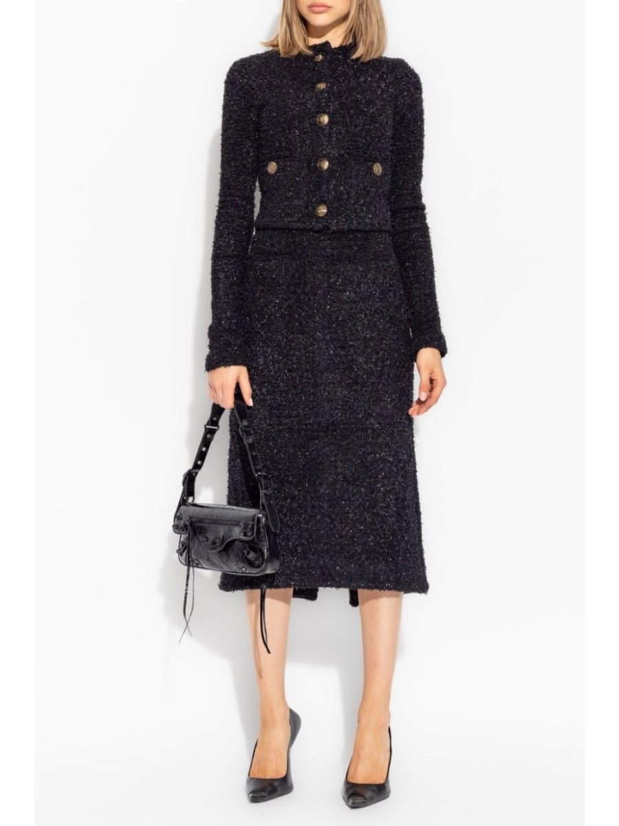 Balenciaga Tweed midi skirt - mondo moda griffe