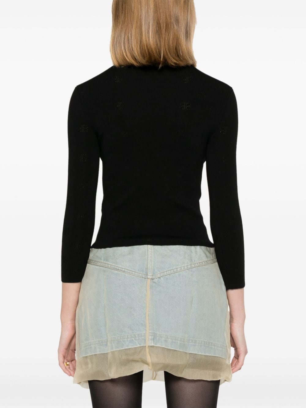 Balenciaga BB - pattern open - knit jumper - mondo moda griffe