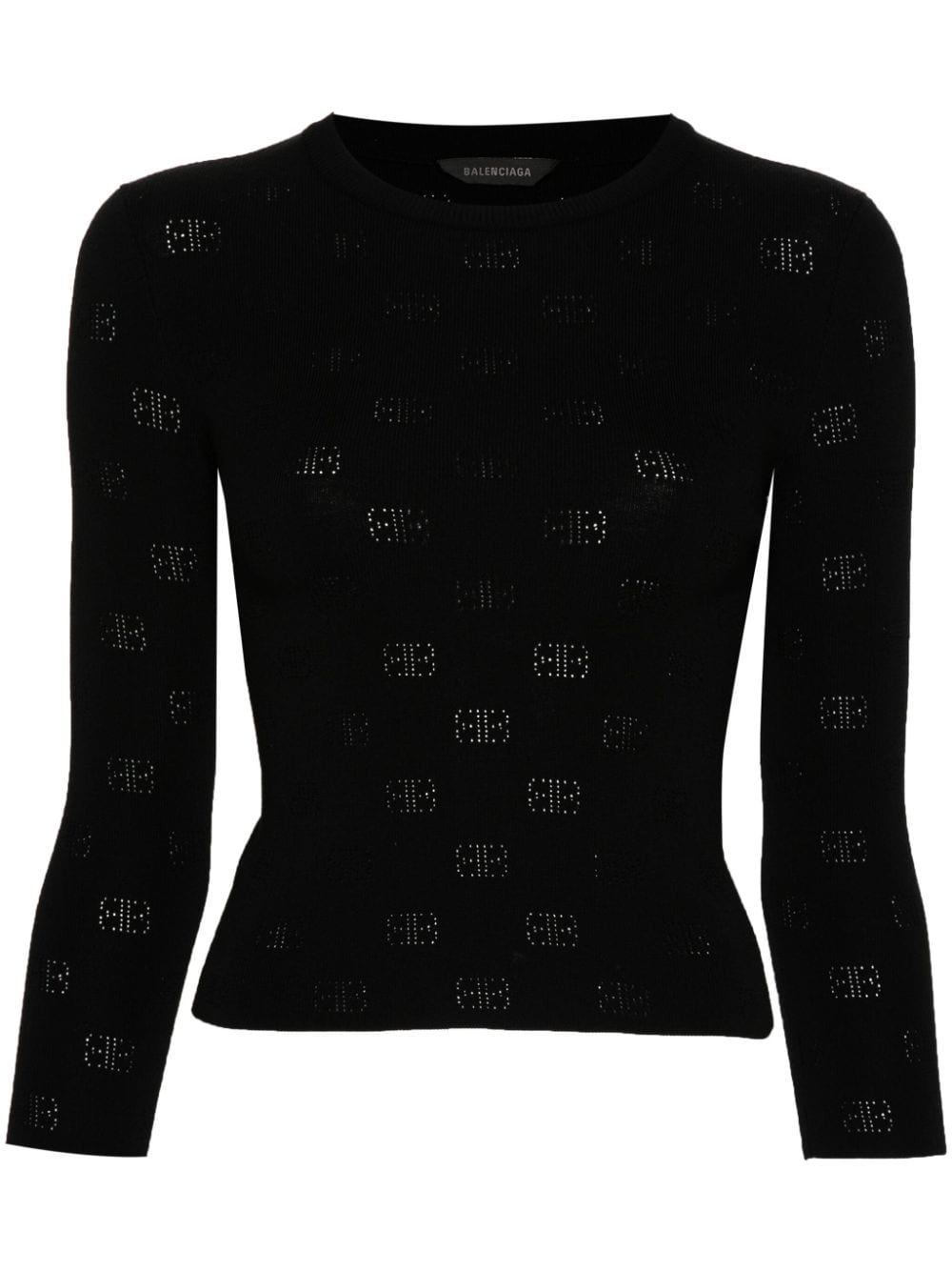 Balenciaga BB - pattern open - knit jumper - mondo moda griffe