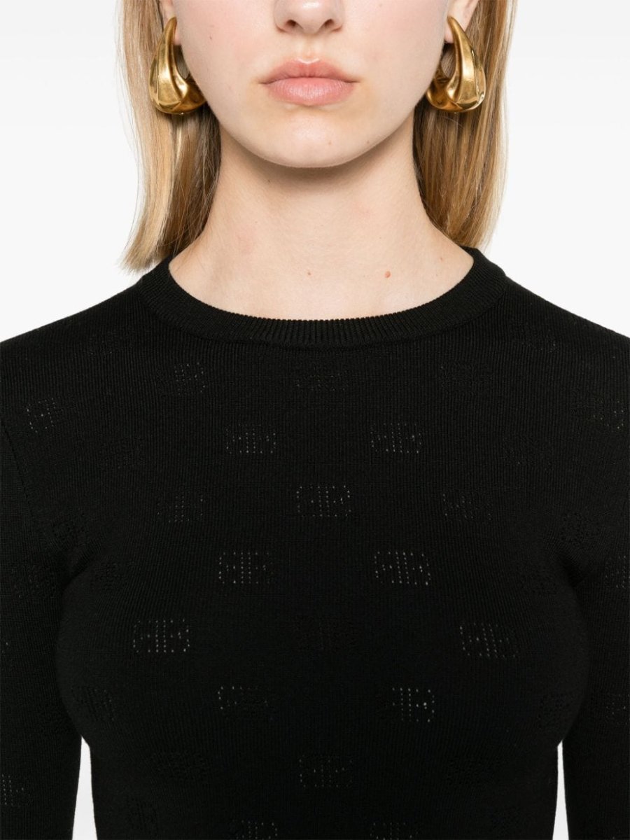 Balenciaga BB - pattern open - knit jumper - mondo moda griffe