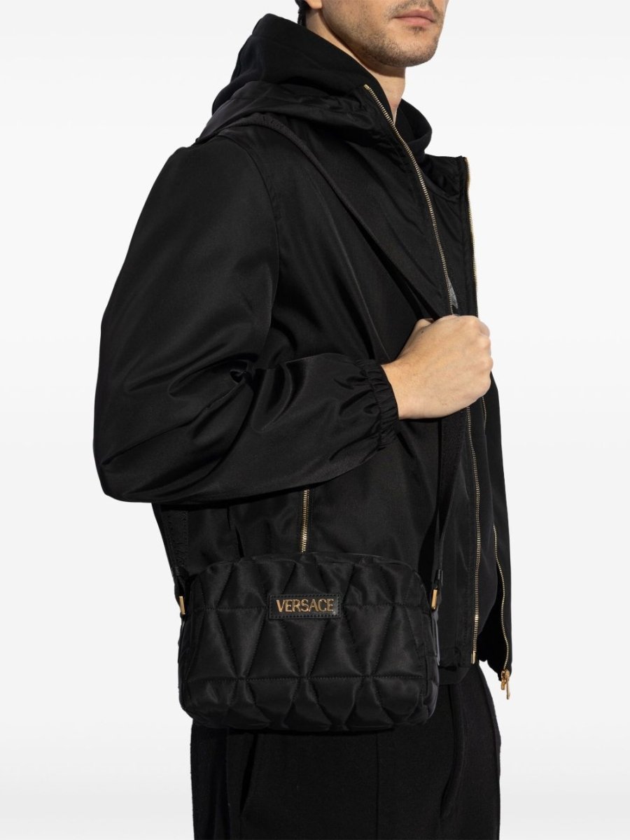 Versace shoulder bag with applied logo - mondo moda griffe