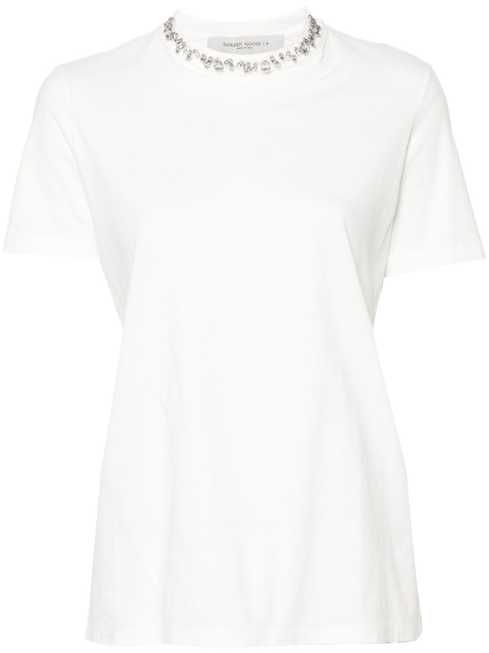Golden Goose rhinestone - embellished Cotton T-shirt - mondo moda griffe